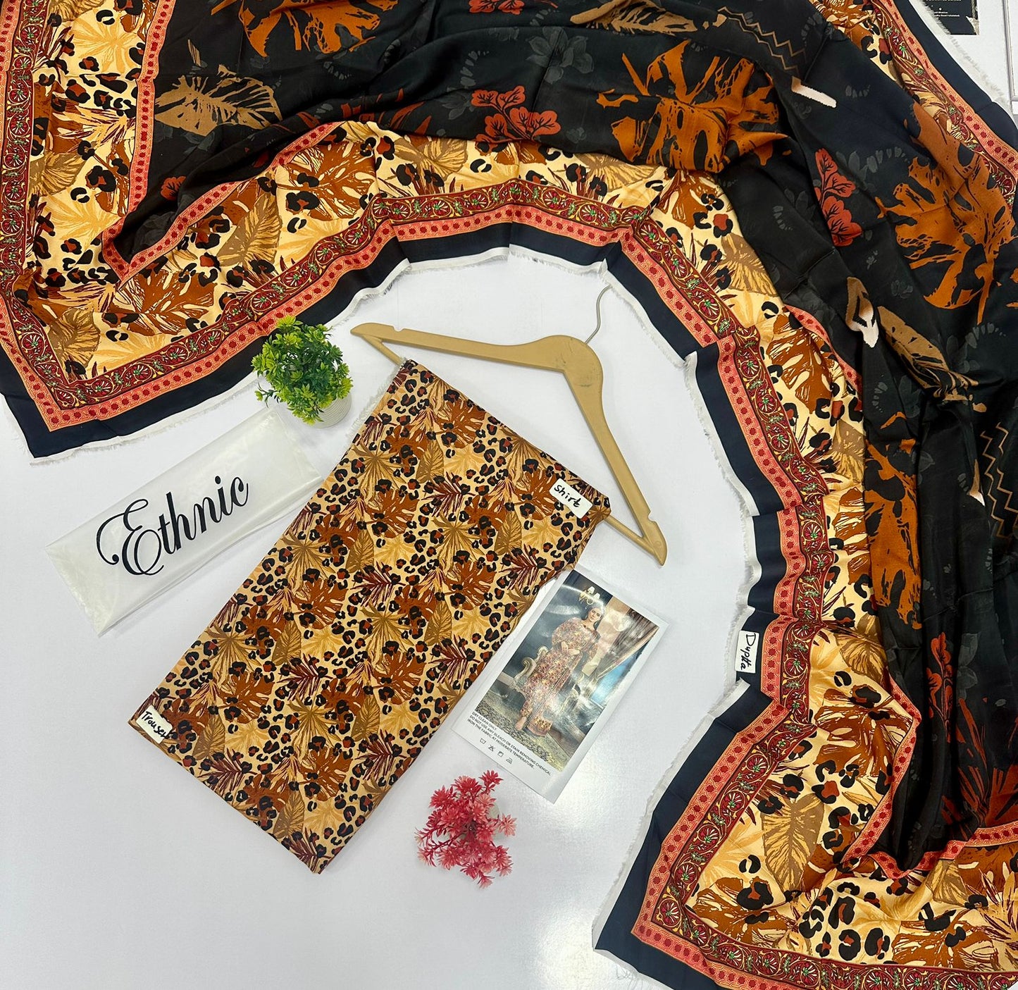 Ethnic 3 Pc Digital Printed Viscous (5 Suits ) B