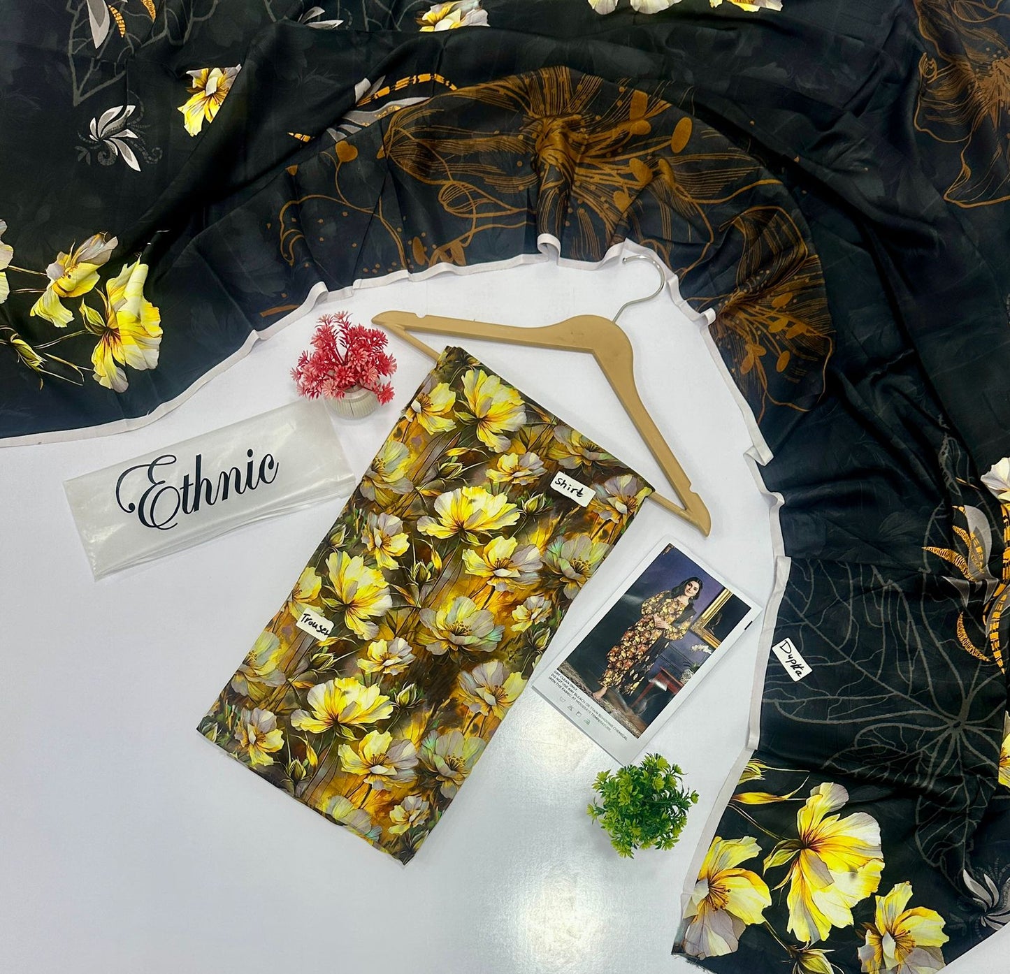 Ethnic 3 Pc Digital Printed Viscous (5 Suits ) B