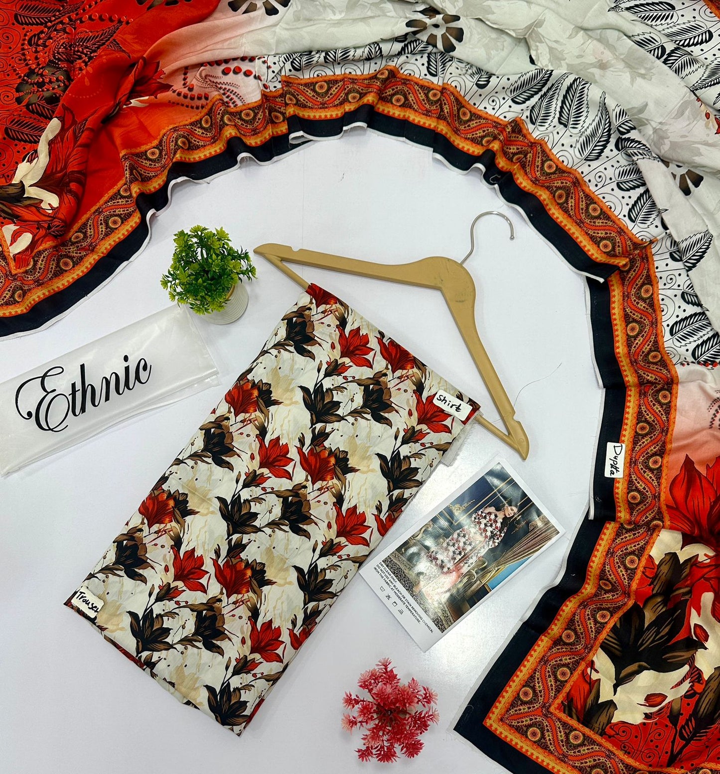 Ethnic 3 Pc Digital Printed Viscous (5 Suits ) A