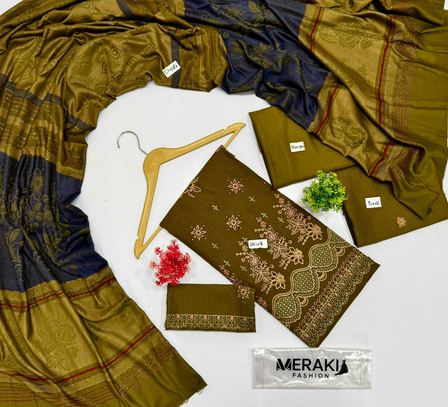 Meraki Fashion Vol 418 Bana Dora Peach Wool Dhanak 6 Suits