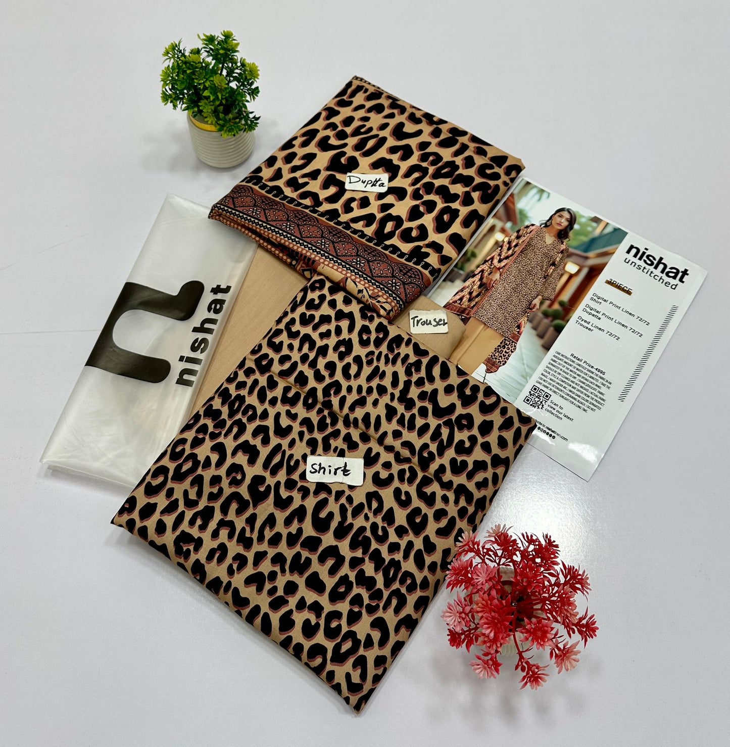 Nisha By Nishat Linen 3 Pc (5 Suits) B