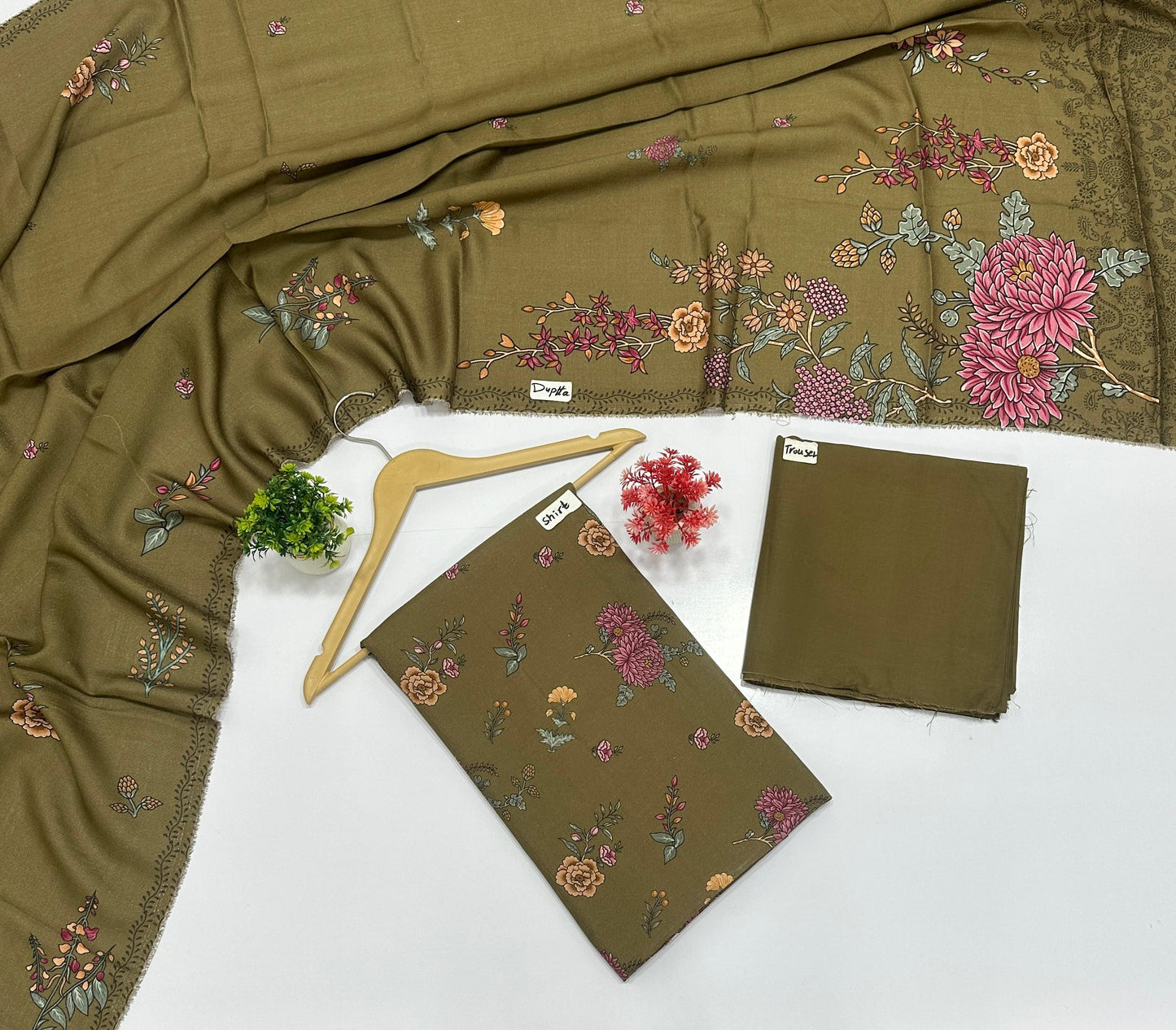 Leather Peach Chamki Digital Print (6 Suits)