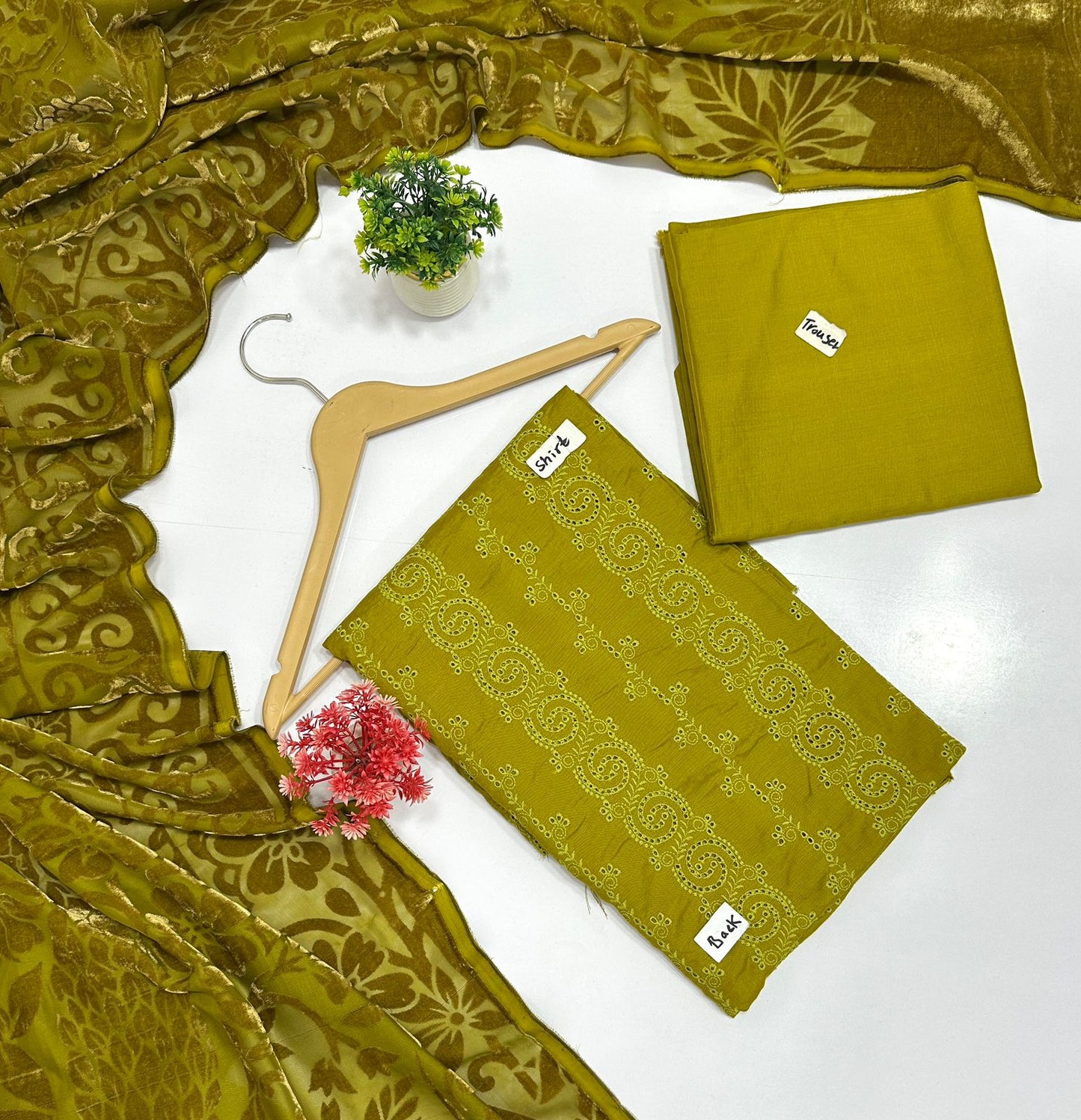 Johra Chikan Kari Leather (4 Suits)A