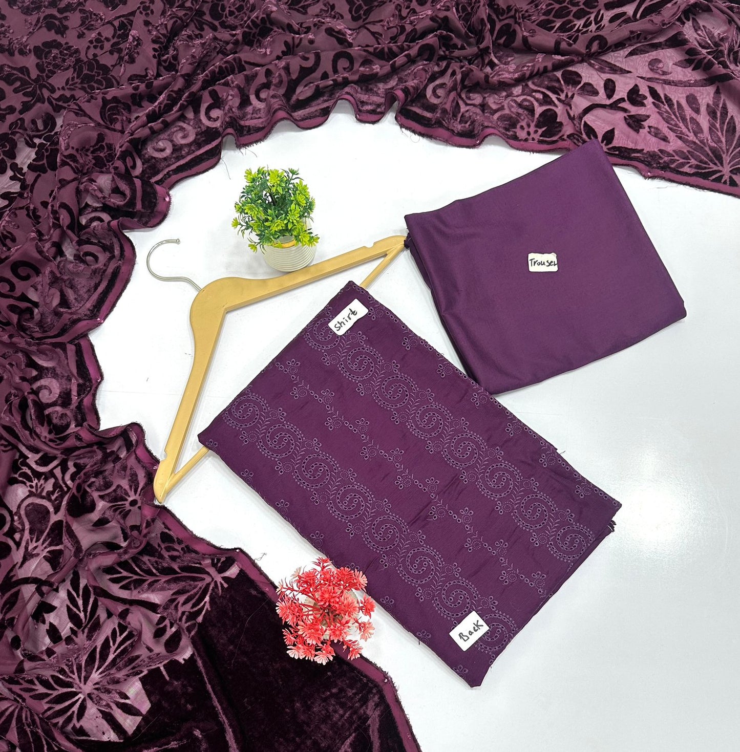 Johra Chikan Kari Leather (8 Suits)