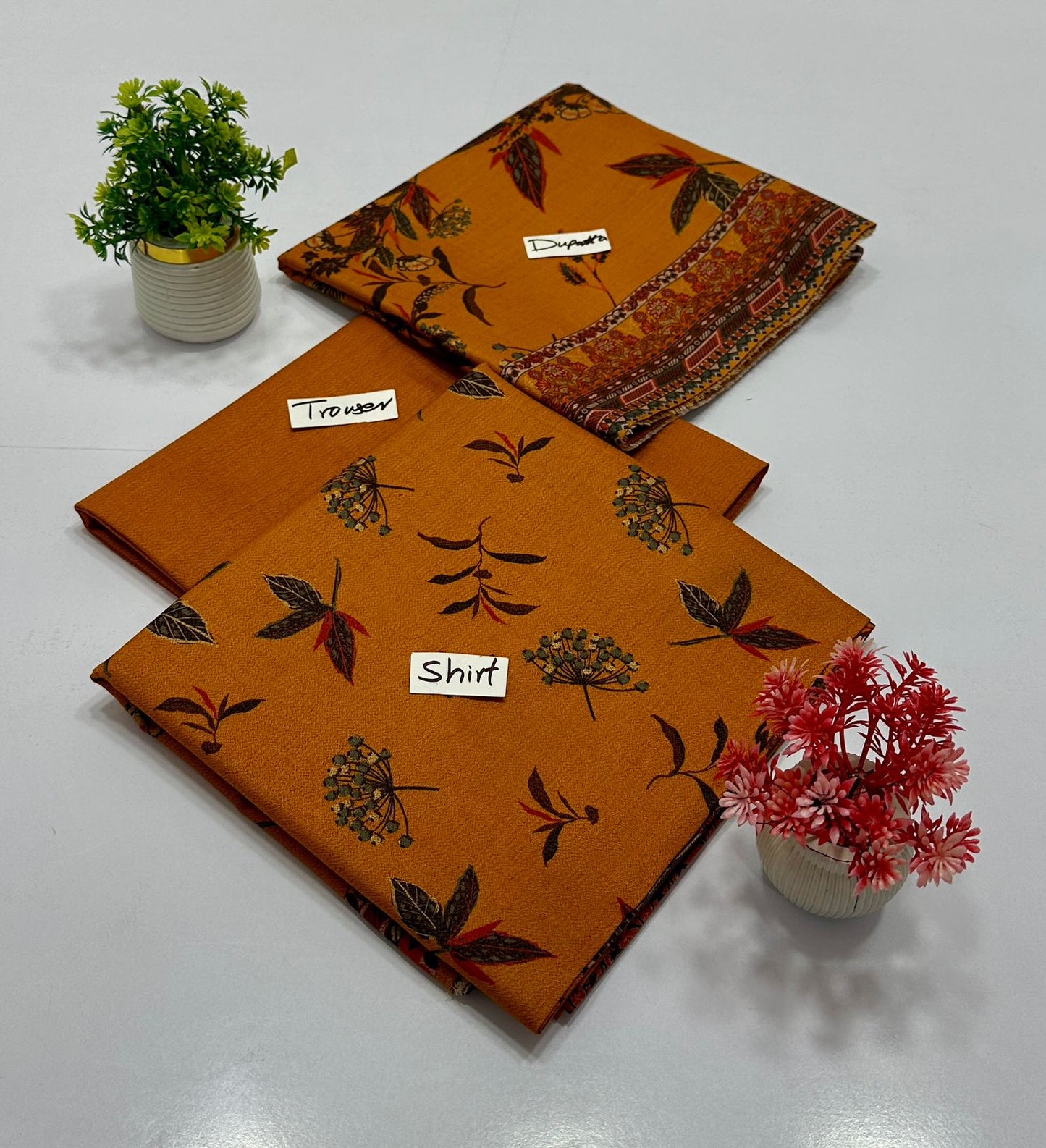 Peach Wool Charcal 3 Pc (4 Suits)B