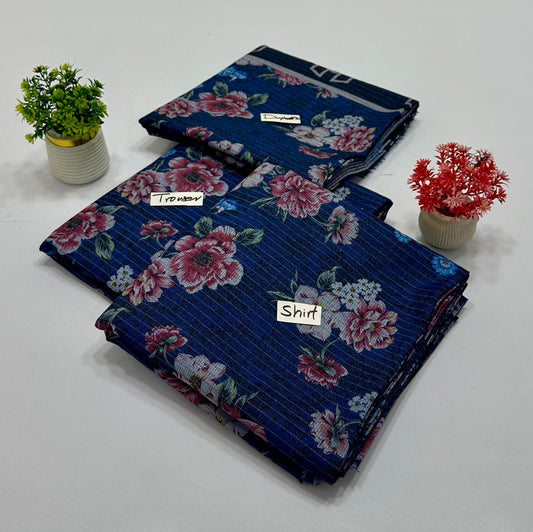 Original Brand Bin Saleen Chamki Peace Peach Dhanak 3Pc ( 5 Suits)B