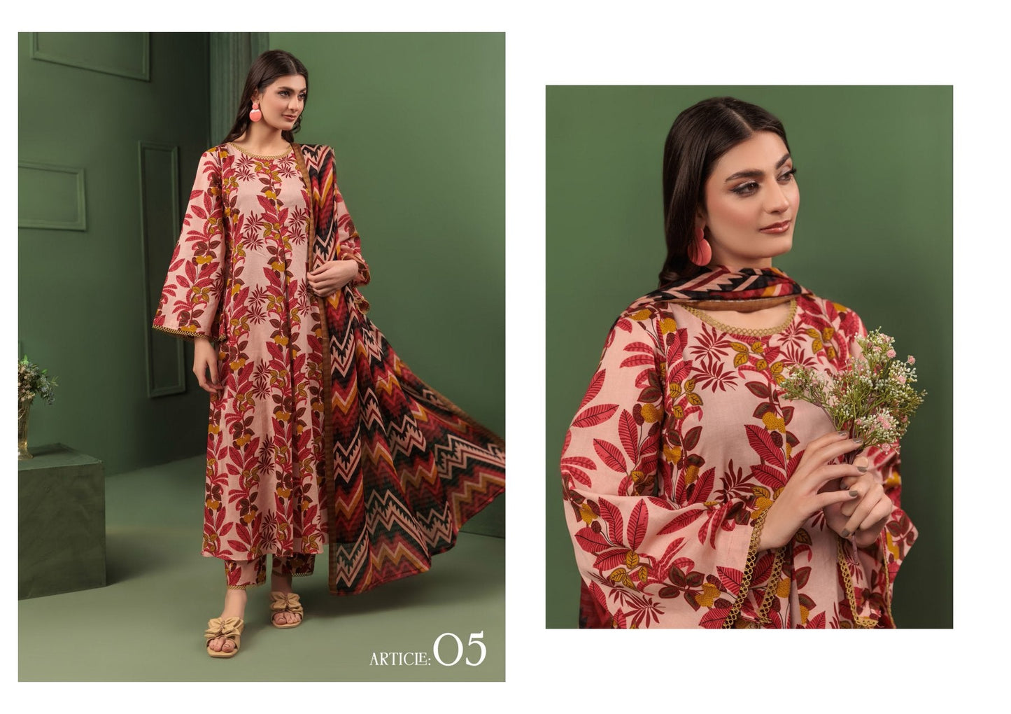 OMANG DIGITAL PRINT 3PC LAWN 5 SUITS
