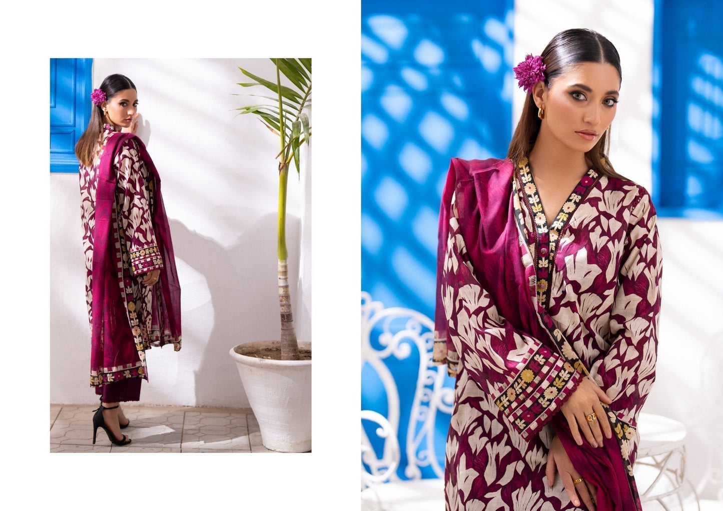 SALINA VOL-8 DIGITAL PRINTED LAWN (Set -Pack Of 10 Suits ) Market Boy