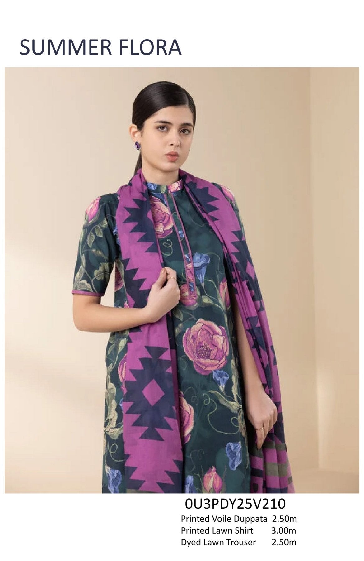Sapphire 3-PC Printed Lawn 5 Suits A