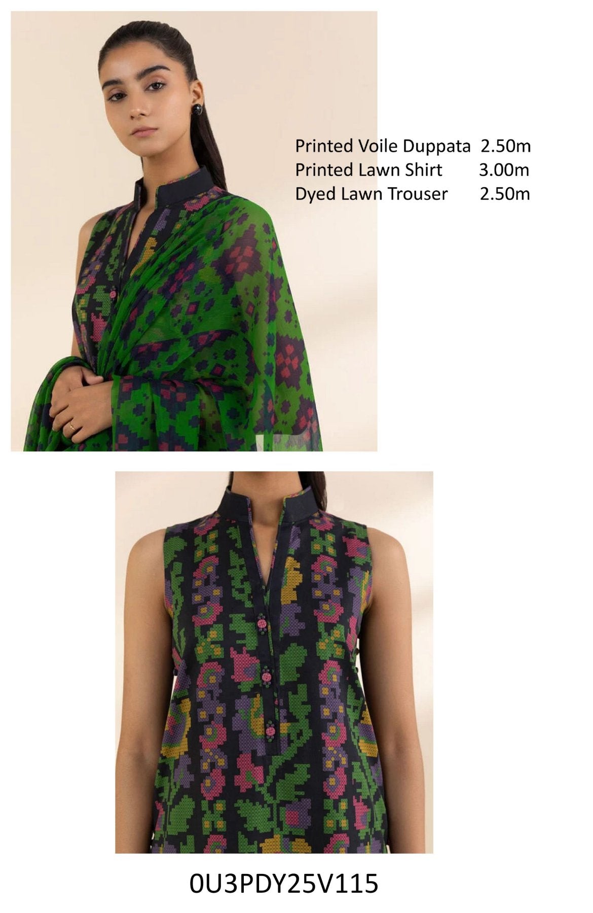 Sapphire 3-PC Printed Lawn 5 Suits A
