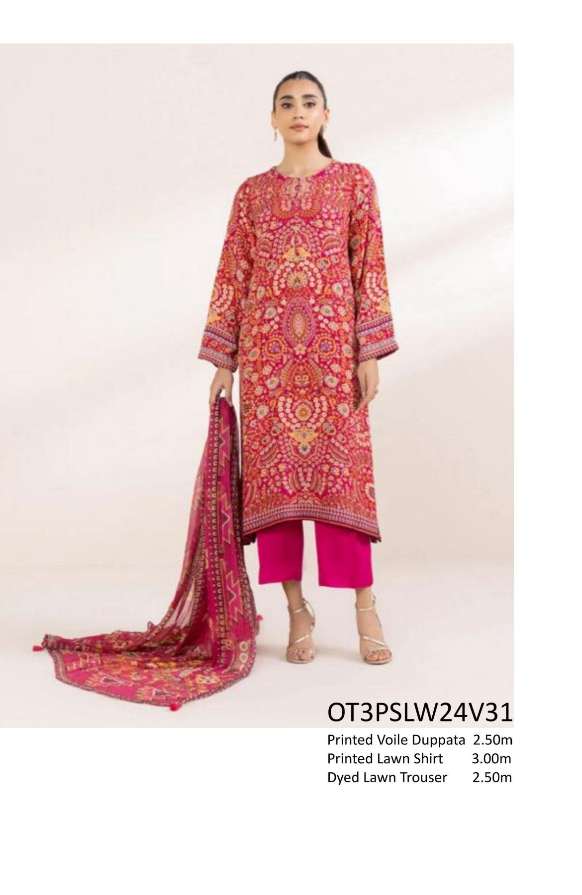 Sapphire 3-PC Printed Lawn 5 Suits A