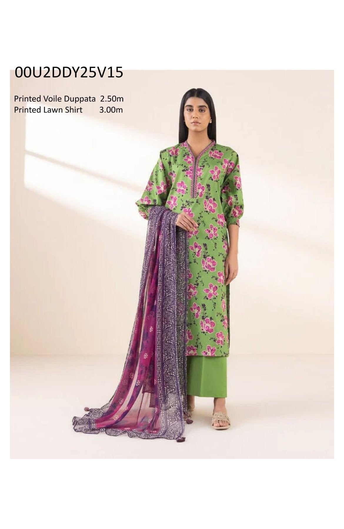 Sapphire 3-PC Printed Lawn 5 Suits B
