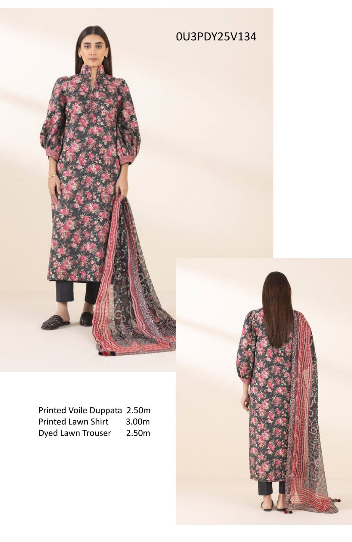 Sapphire 3-PC Printed Lawn 5 Suits B