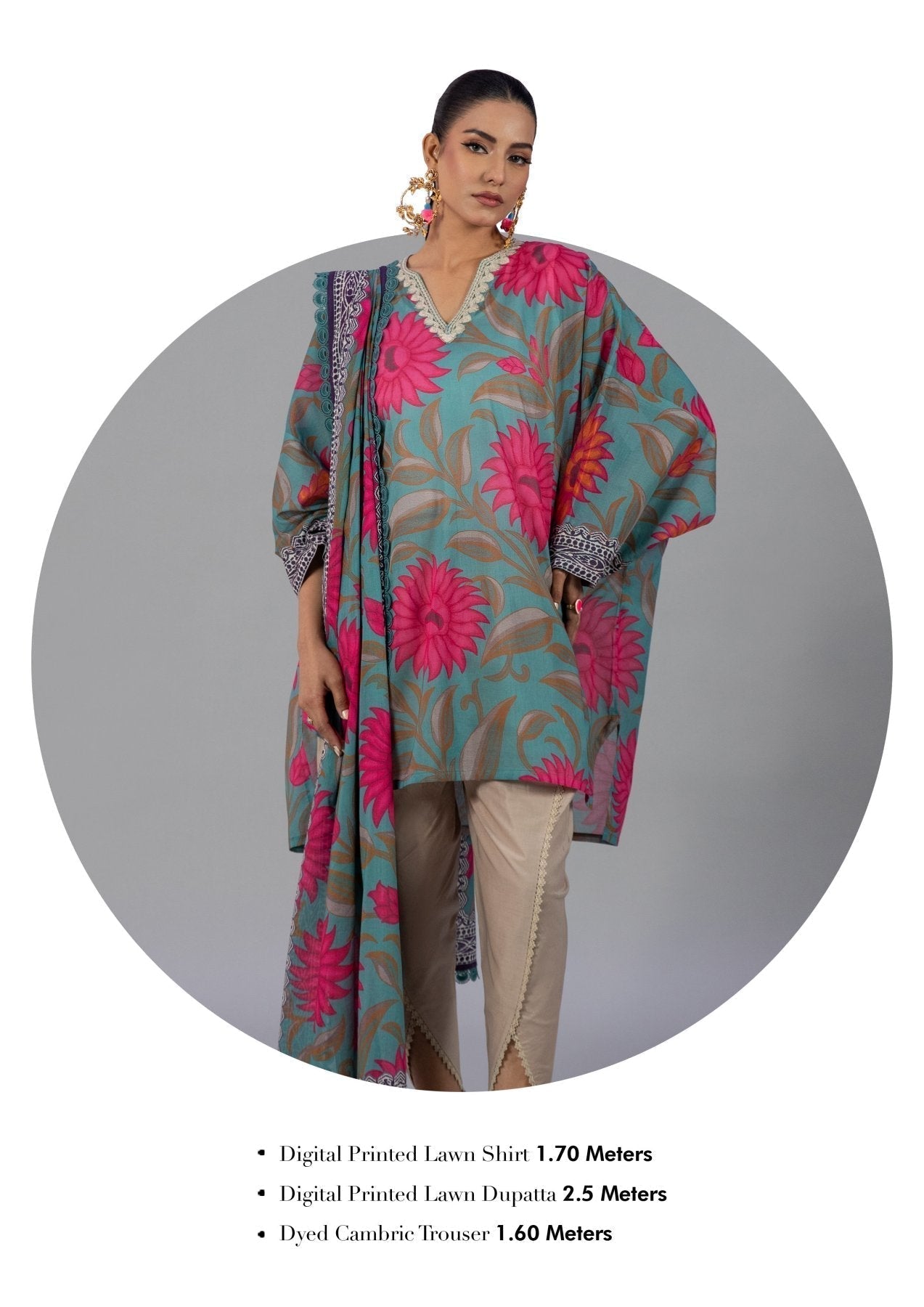 ORIGINAL SANA SAFINAZ 3-PC PRINTED LAWN (Set -Pack Of 5 Suits ) Category B Market Boy