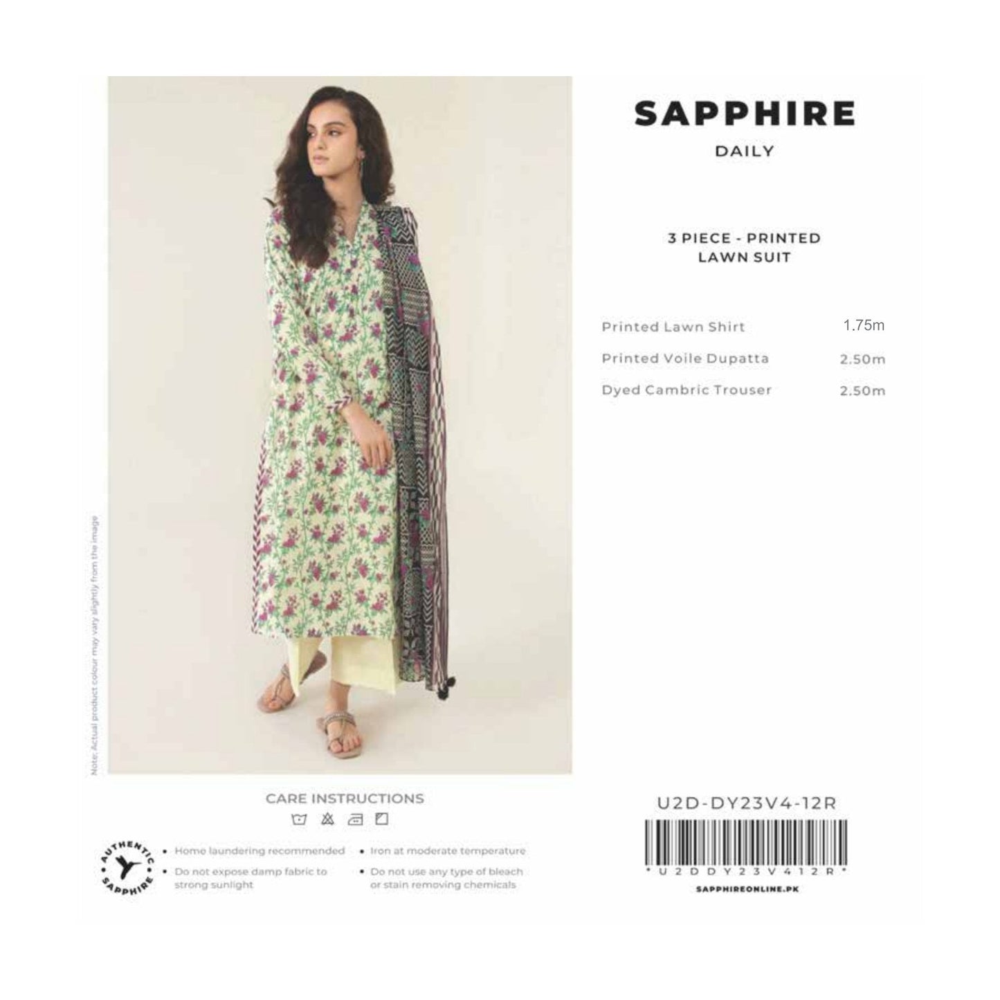 Sapphire 3PC Lawn 10 Suits