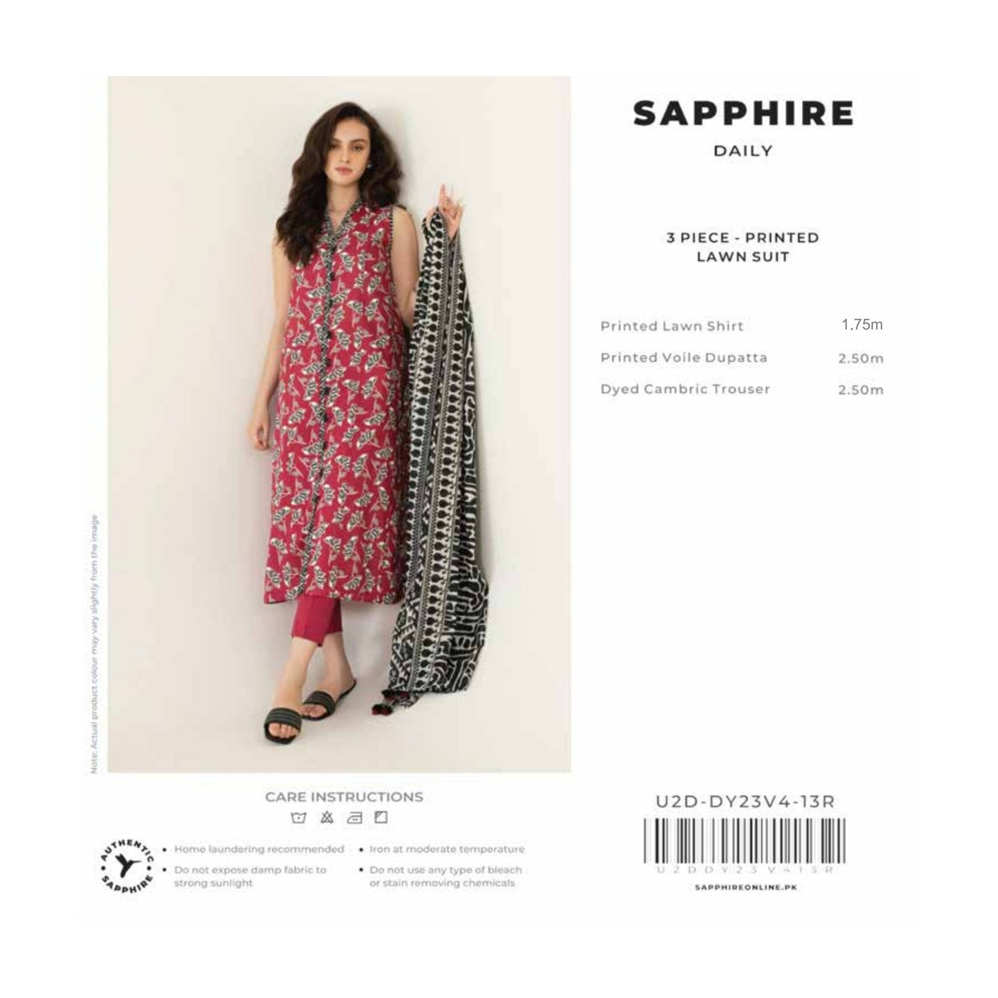 Sapphire 3PC Lawn 10 Suits