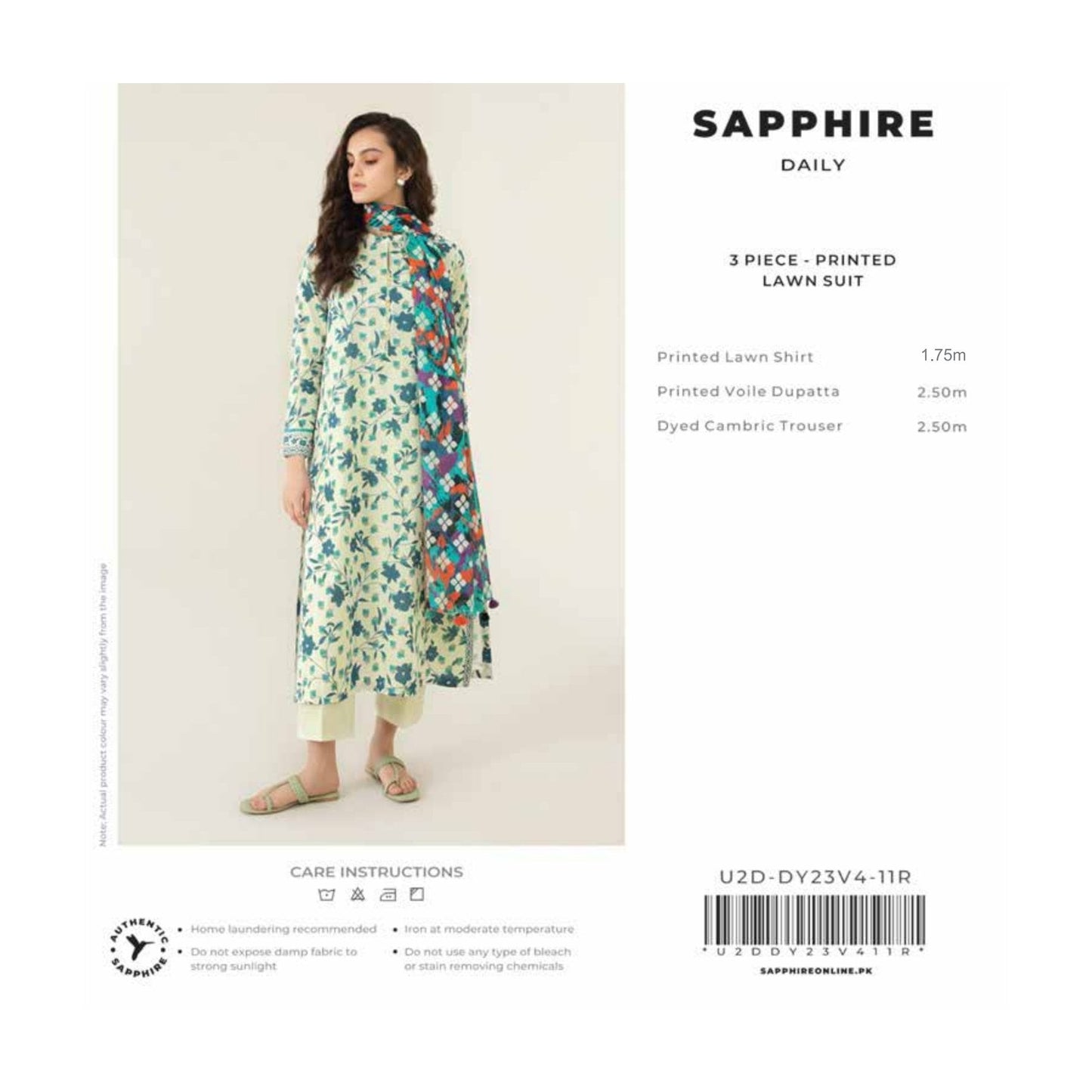 Sapphire 3PC Lawn 10 Suits