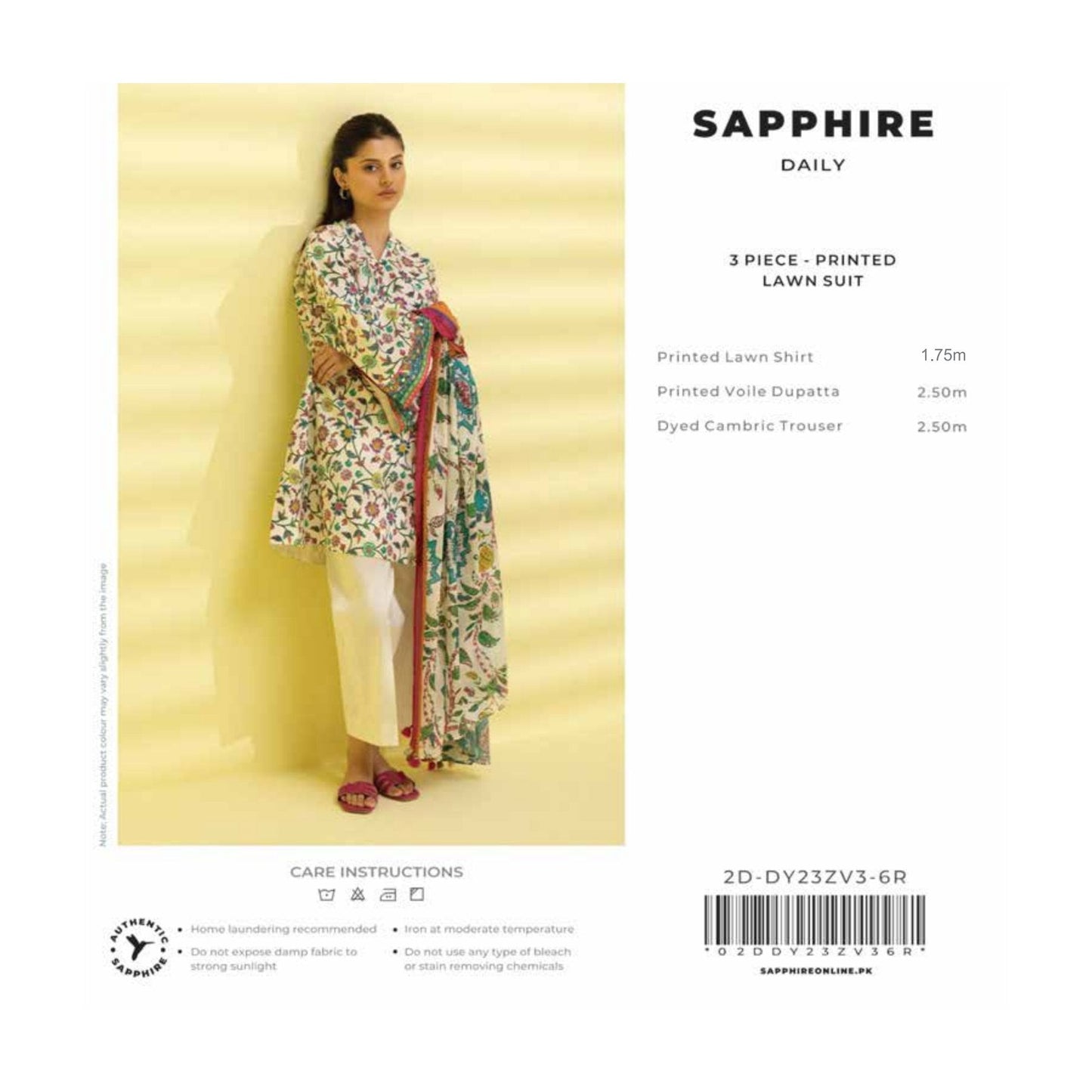 Sapphire 3PC Lawn 10 Suits
