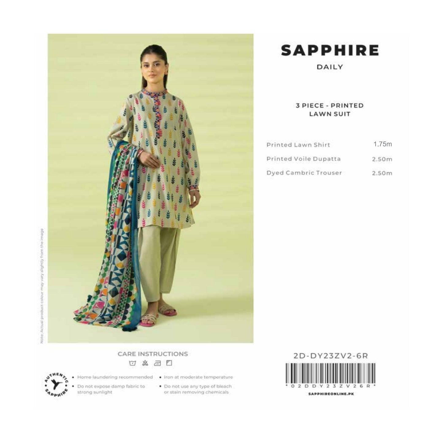 Sapphire 3PC Lawn 10 Suits