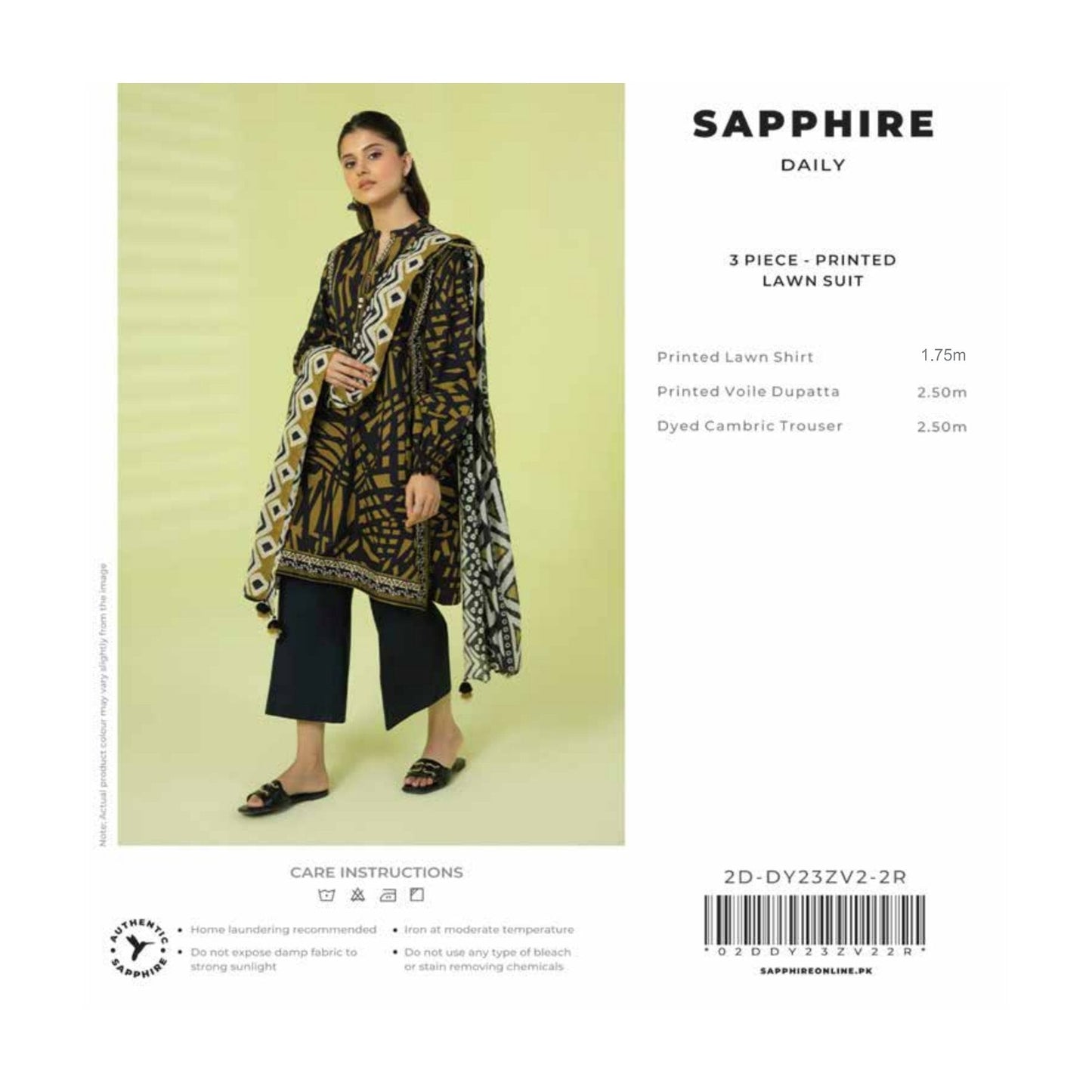 Sapphire 3PC Lawn 10 Suits