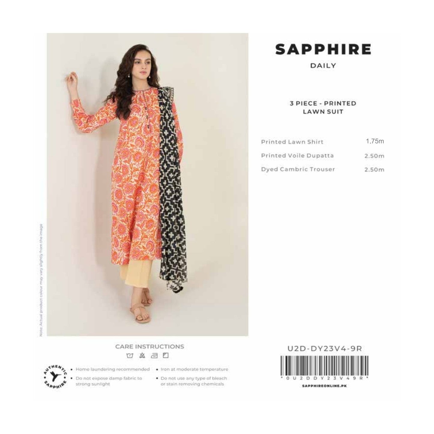 Sapphire 3PC Lawn 10 Suits
