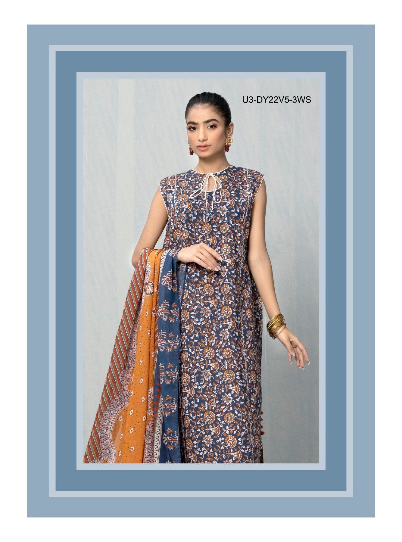 SAPPHIRE VOL-4 PRINTED LAWN (Set -Pack Of 5 Suits ) Category A Market Boy