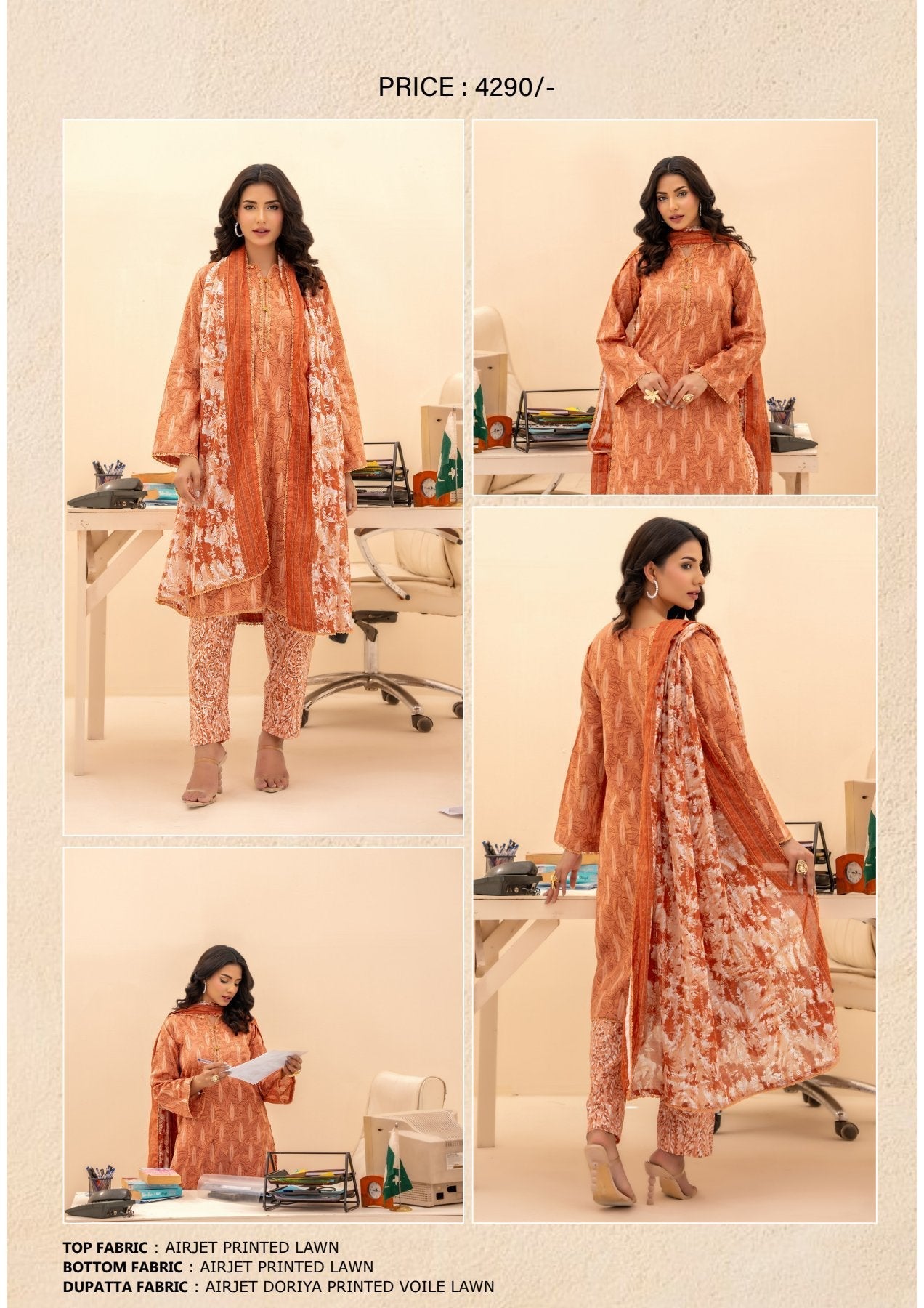 ZESH COCO PRINTS DROP LAWN 15 SUITS
