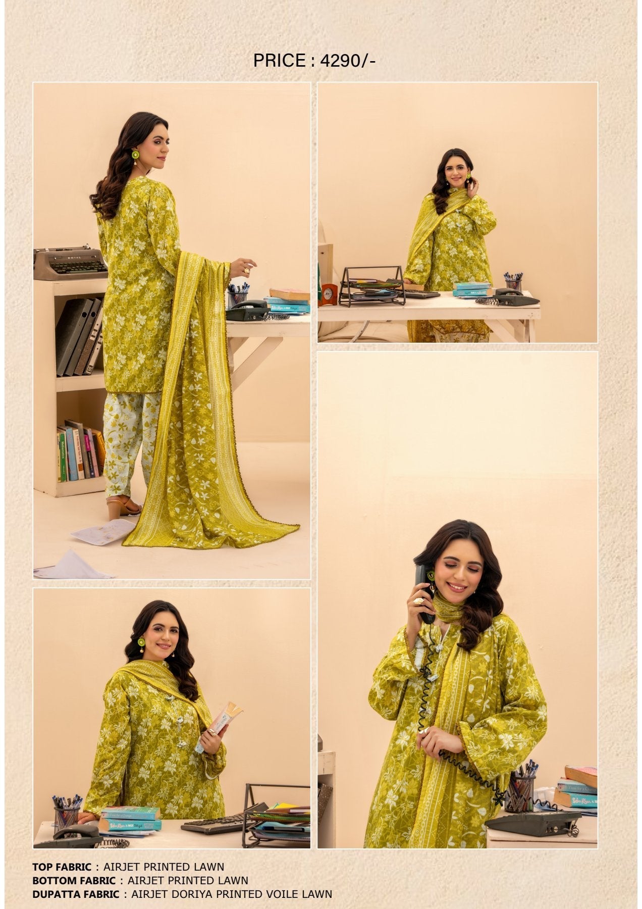 ZESH COCO PRINTS DROP LAWN 15 SUITS