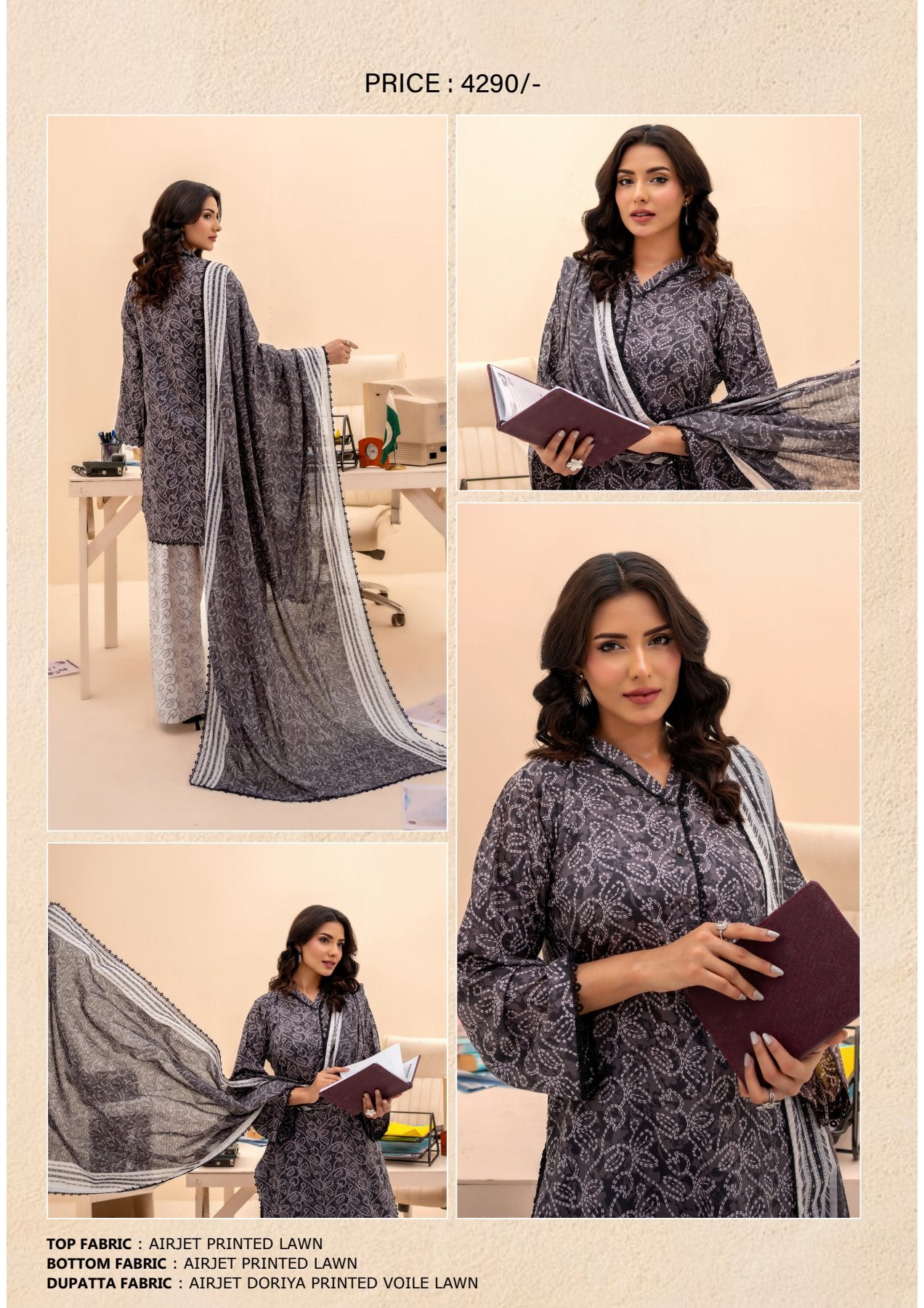 ZESH COCO PRINTS DROP LAWN 15 SUITS
