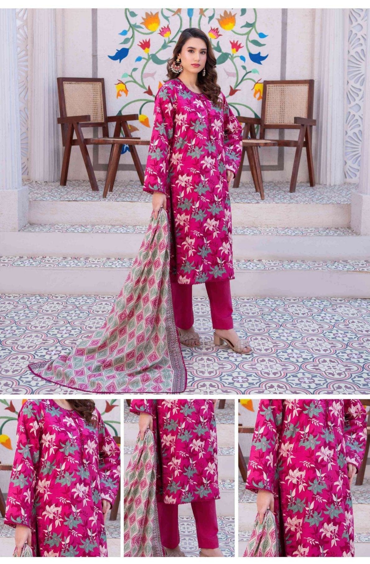 Original Brand Zesh Lawn Premium Quality (Set -Pack of 12 Suits ) Market Boy
