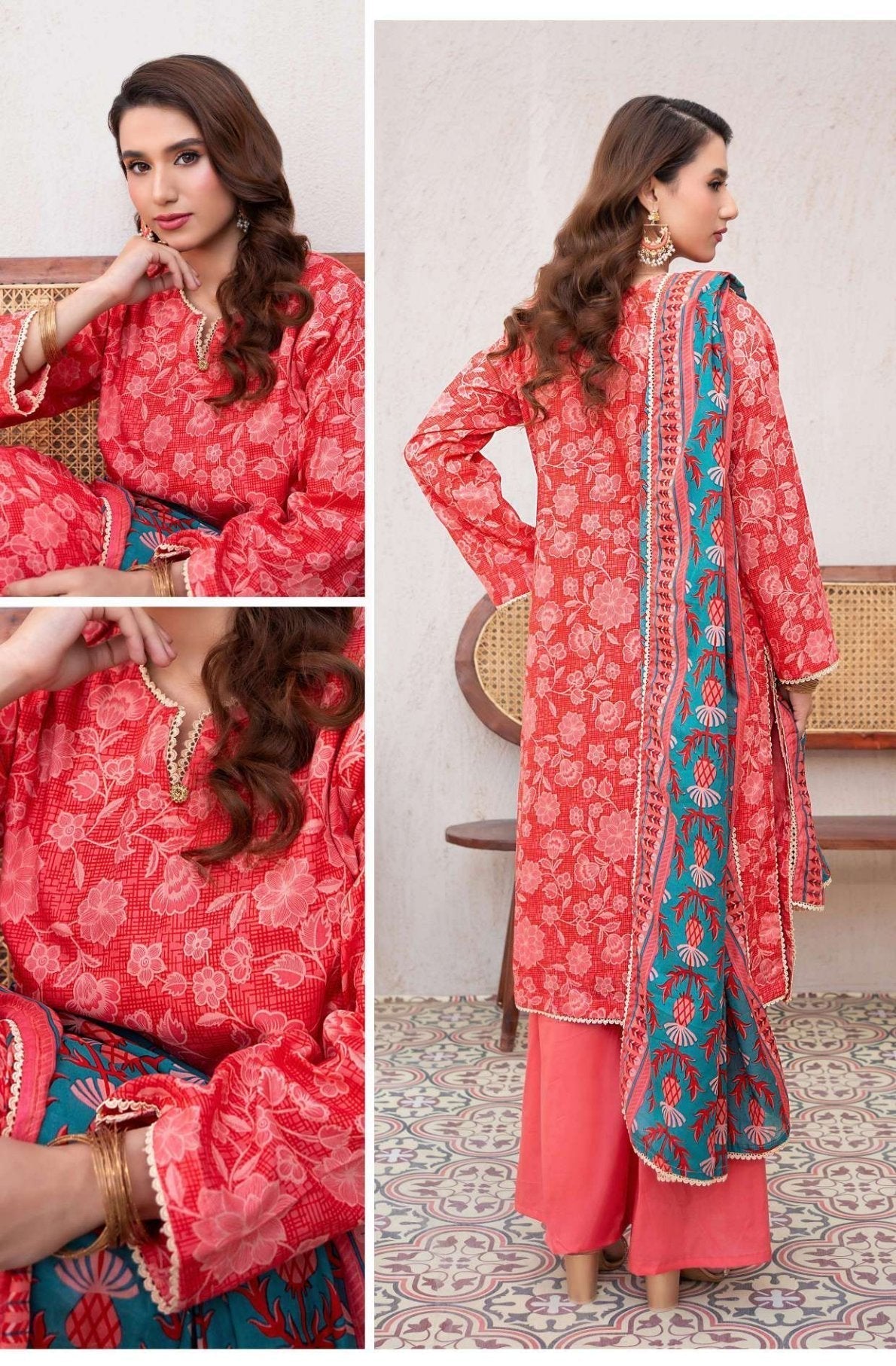 Original Brand Zesh Lawn Premium Quality (Set -Pack of 6 Suits ) Category A Market Boy