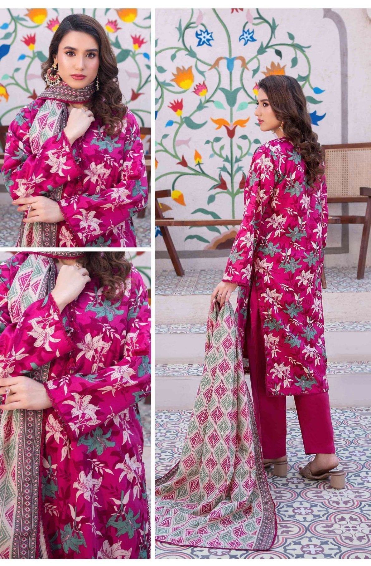 Original Brand Zesh Lawn Premium Quality (Set -Pack of 12 Suits ) Market Boy