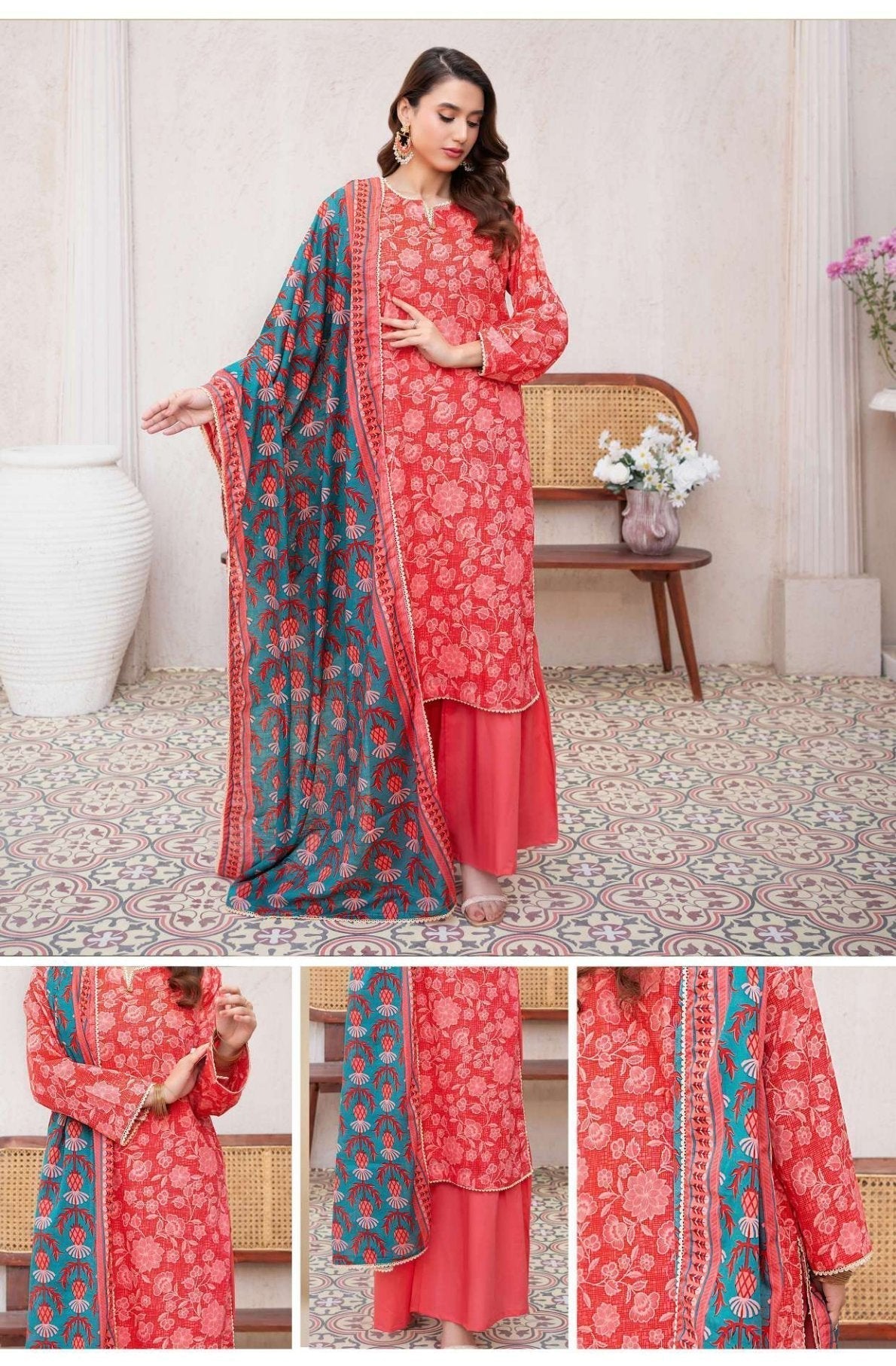 Original Brand Zesh Lawn Premium Quality (Set -Pack of 6 Suits ) Category A Market Boy