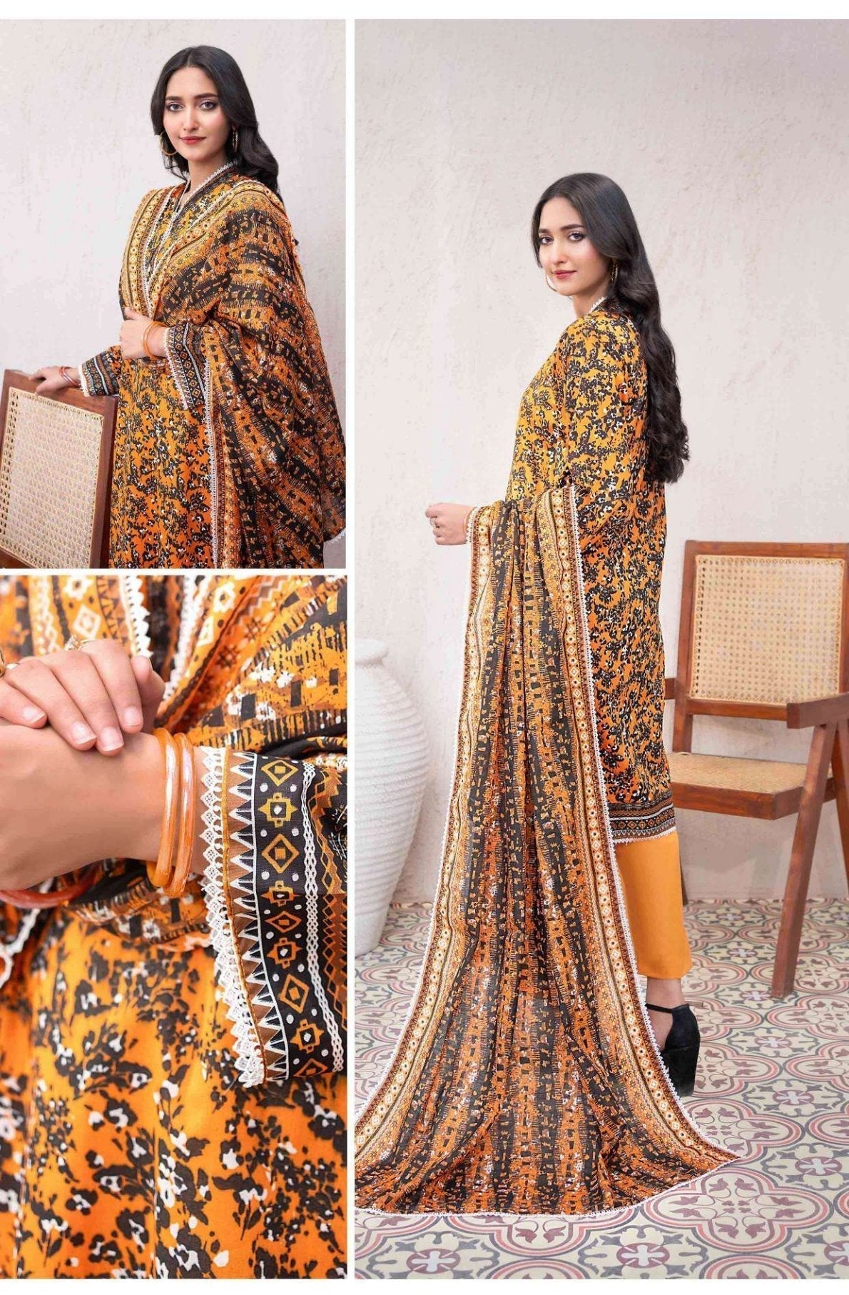 Original Brand Zesh Lawn Premium Quality (Set -Pack of 6 Suits ) Category A Market Boy