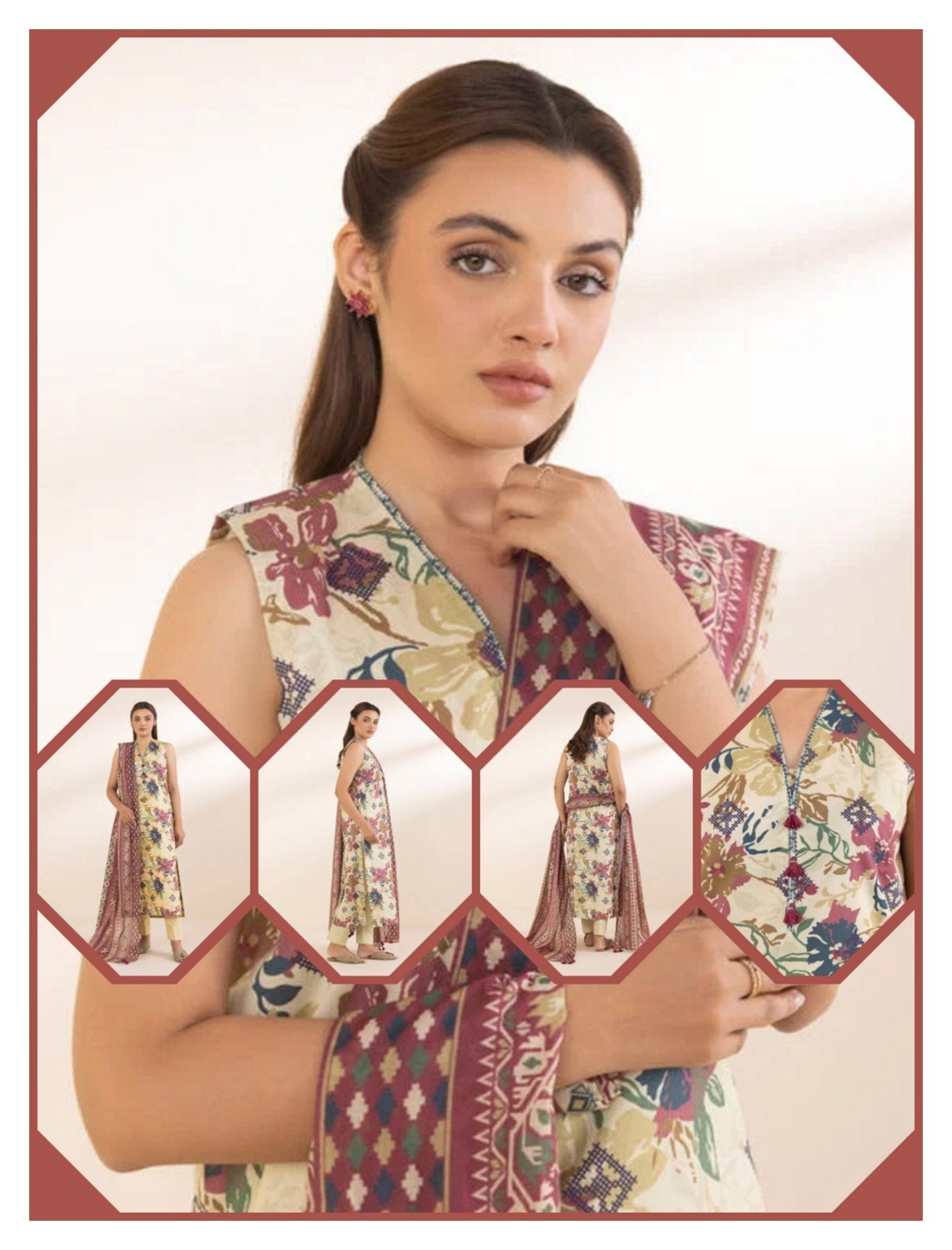 Sapphire 3-PC Vol-2 Printed Lawn 5 Suits Category B Market Boy