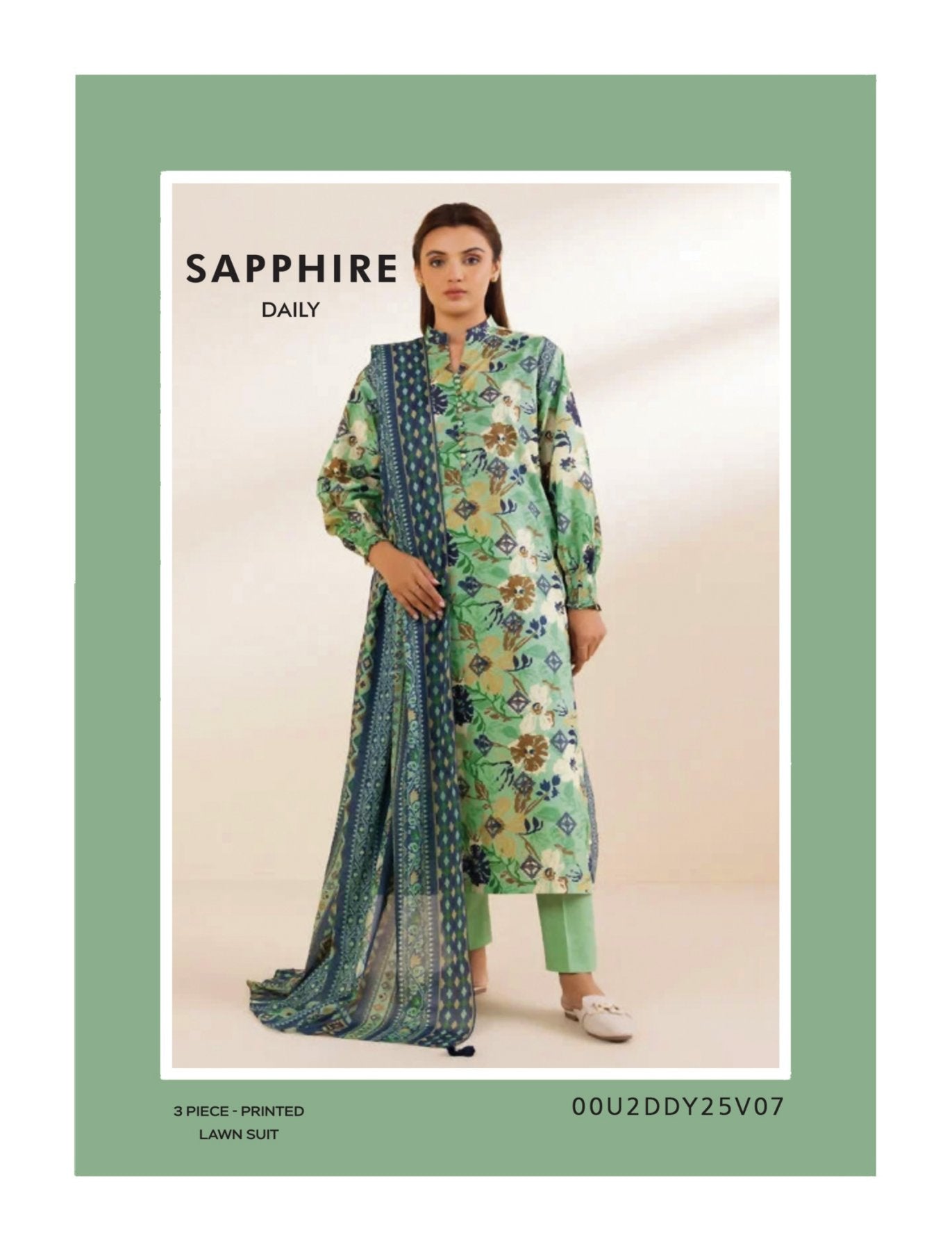 Sapphire 3-PC Vol-2 Printed Lawn 5 Suits Category A Market Boy