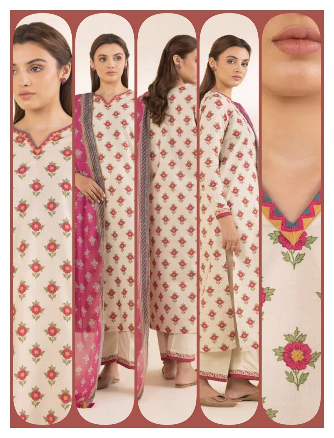 Sapphire 3-PC Vol-2 Printed Lawn 5 Suits Category B Market Boy