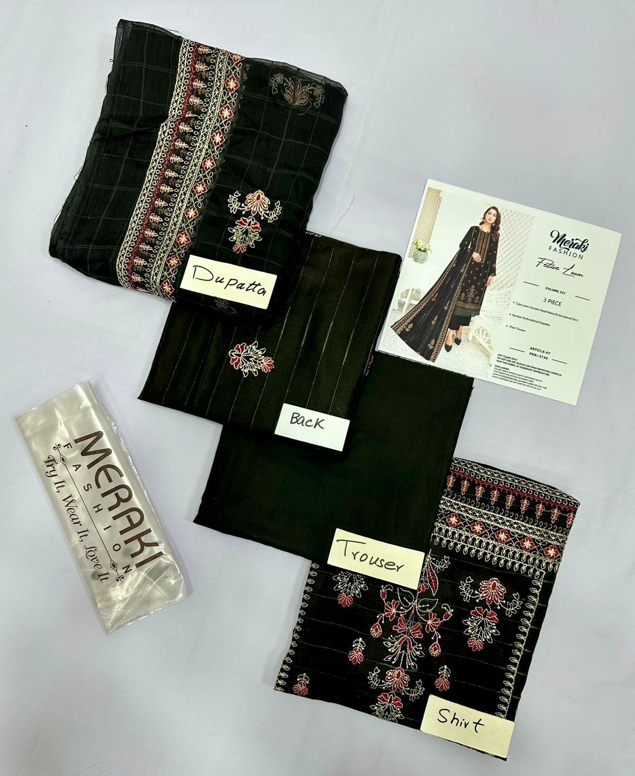 EMBROIDERY LAWN VOL 357 BAMBER DUPATTA (Set-Pack Of 7 Suits ) Market Boy