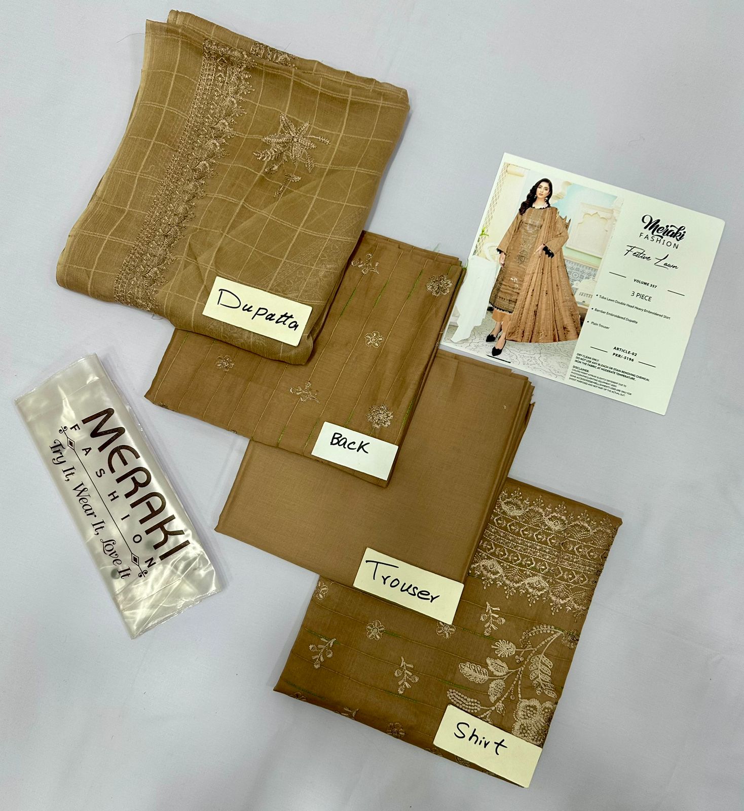 EMBROIDERY LAWN VOL 357 BAMBER DUPATTA (Set-Pack Of 7 Suits ) Market Boy