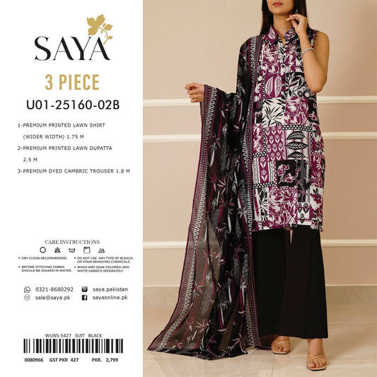 ORIGINAL SAYA BRAND VOL-4 P PRINTED LAWN (Set -Pack Of 5 Suits ) Category B Market Boy
