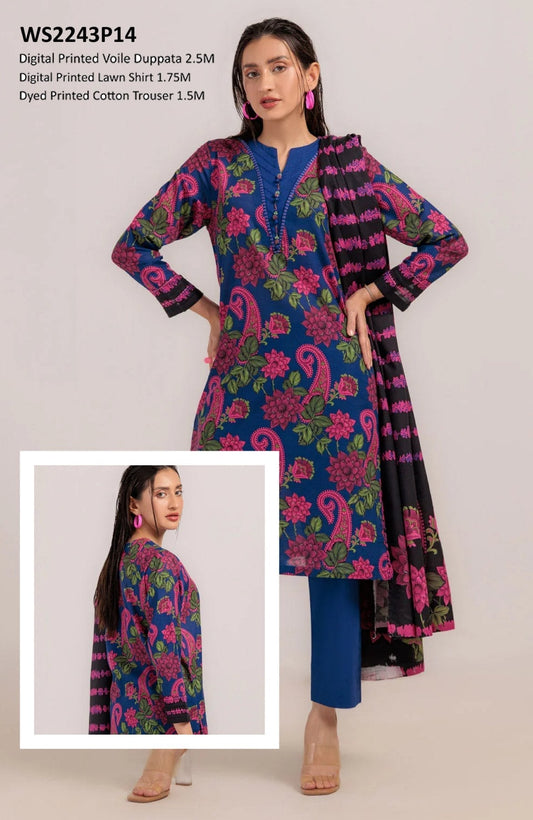 BONANZA SATRANGI DIGITAL PRINTRD LAWN (Set -Pack Of 10 Suits ) Market Boy