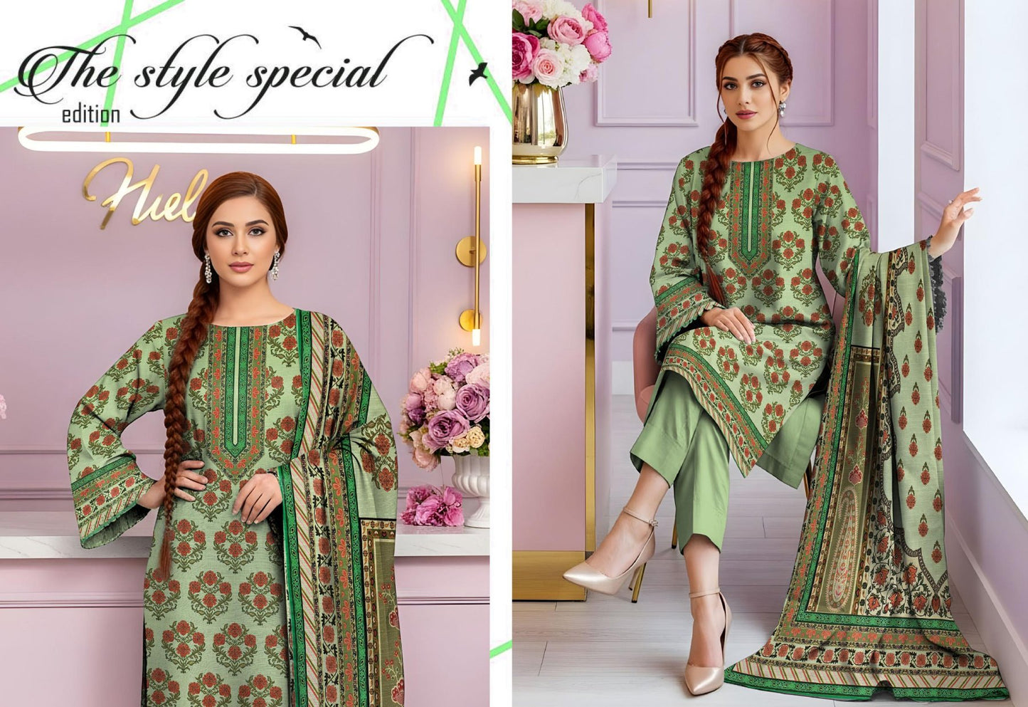 Bin Noor Fab 3 Pc Khadder ( 10 Suits)