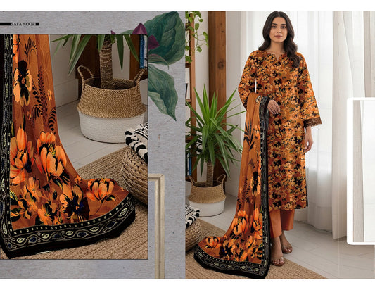 Shuja Brand 3Pc Digital Printed Karandi  5 Suits B
