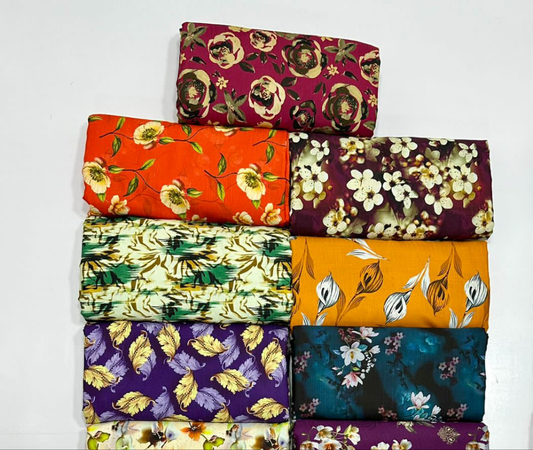 Kayseria 2Pc All Over Bana Dora Print Linen 15 Suits A