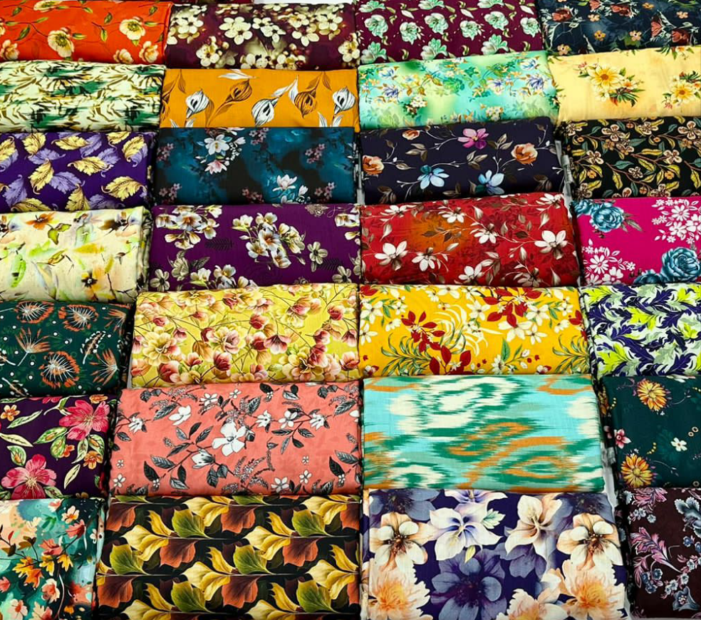 Kayseria 2Pc All Over Bana Dora Print Linen 4 Suits