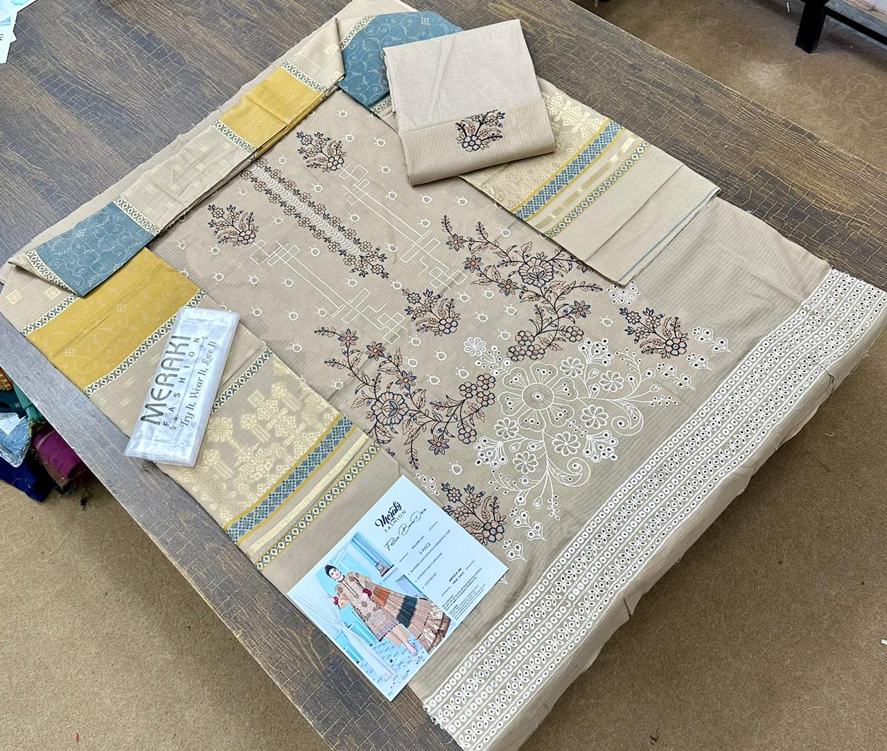 Meraki Fashion Vol 352 Embroidered Lawn Double Head Bana Dora (Set -Pack of 3 Suits) Category B Market Boy