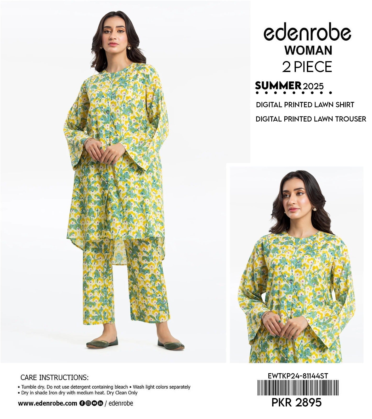 Edenrobe All Over 2 Piece Lawn Digital Print (Set - Pack of 7 Suits ) Category B Market Boy
