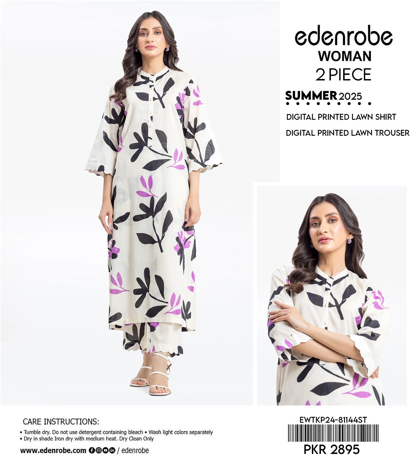 Edenrobe All Over 2 Piece Lawn Digital Print (Set - Pack of 7 Suits ) Category A Market Boy