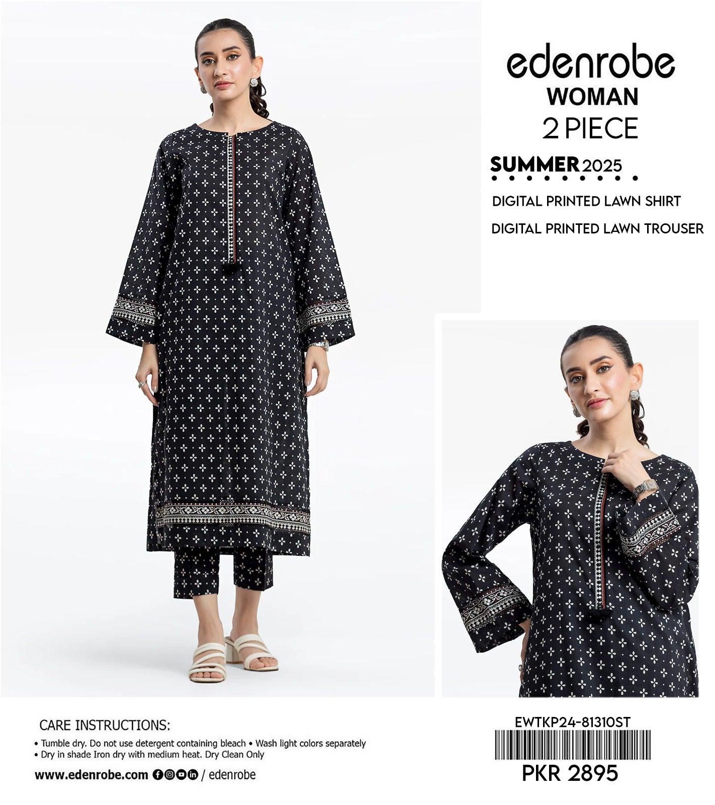 Edenrobe All Over 2 Piece Lawn Digital Print (Set - Pack of 7 Suits ) Category A Market Boy