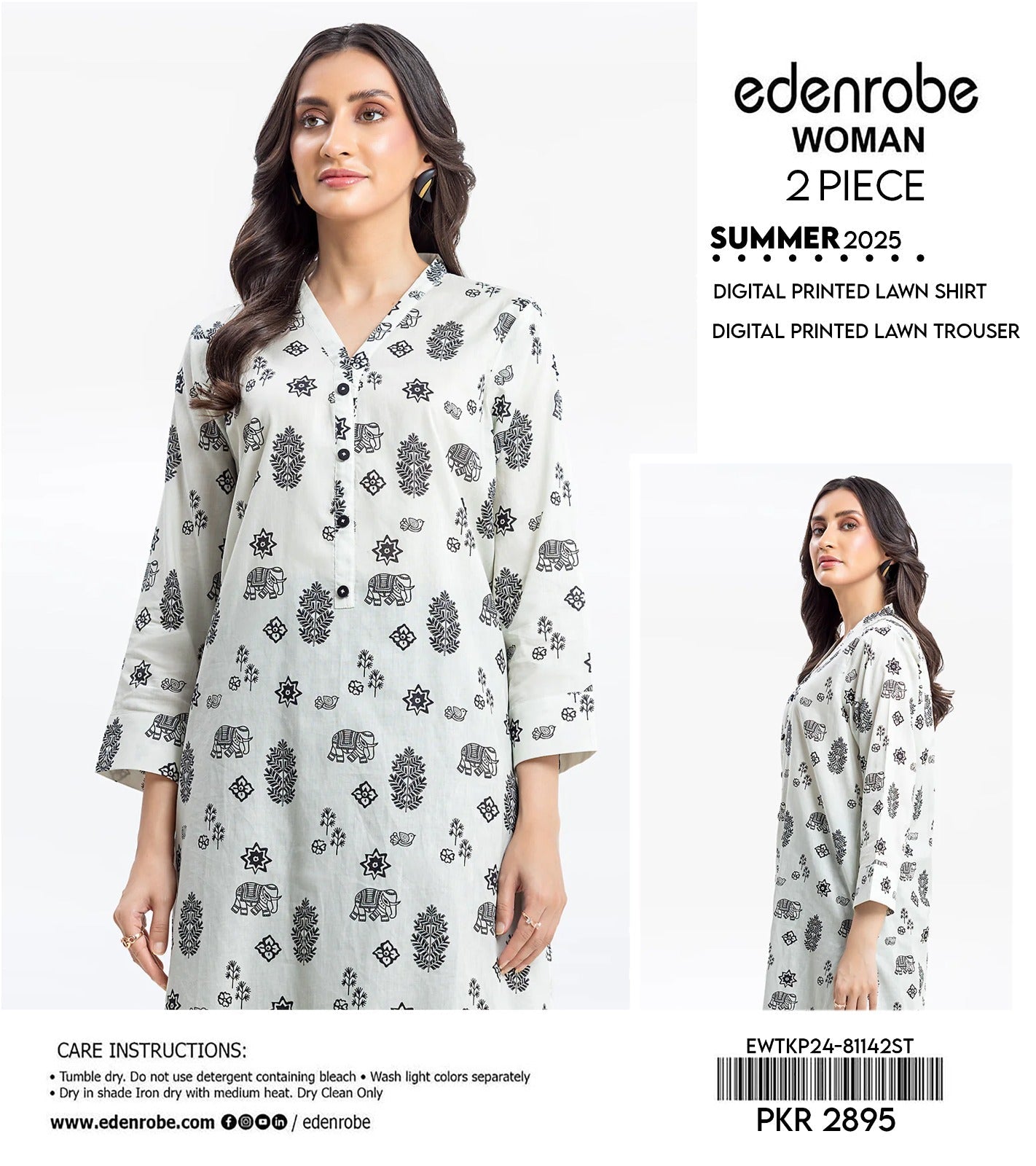 Edenrobe All Over 2 Piece Lawn Digital Print (Set - Pack of 7 Suits ) Category B Market Boy